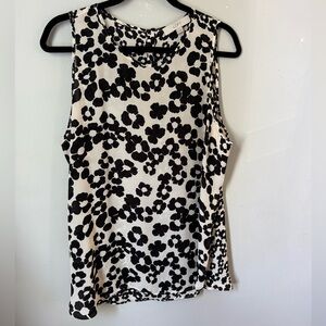 LOFT Monochrome Floral Tank Top
